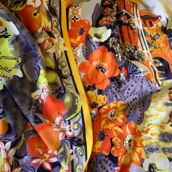 David Meister Open Front Kimono Golden Multi Sicilian SZ M/L - Picture 13 of 13